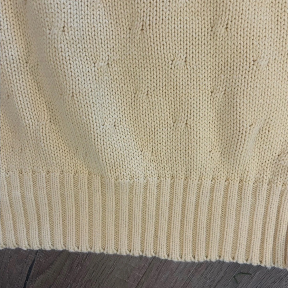 Vintage Parker of Vienna Mens Spring Sweater M L 100% Cotton Yellow Excellent - Picture 5 of 7